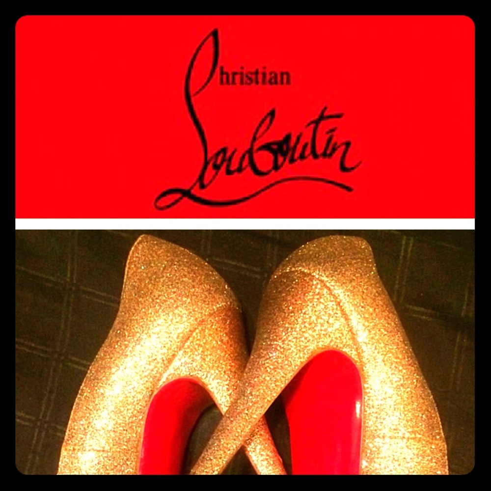 💯 AUTHENTIC Christian Louboutins GLITTER 👠 PUMPS